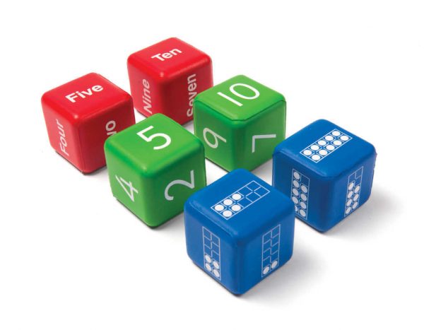 Ten Frame and Number Dice (Set of 6)