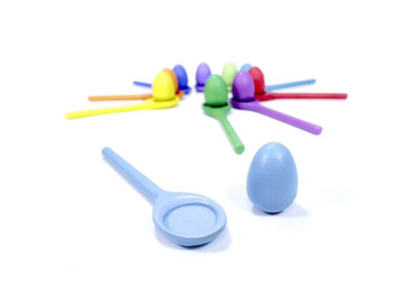 Wooden Eggs and Spoons Sorting Set