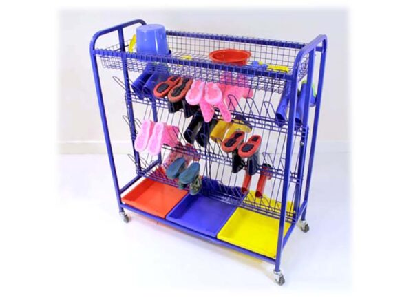 Large Welly Boot Storage Trolley