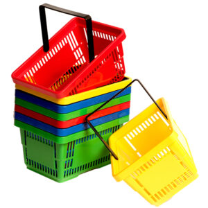 Set of 8 Baskets (Assorted Colours)