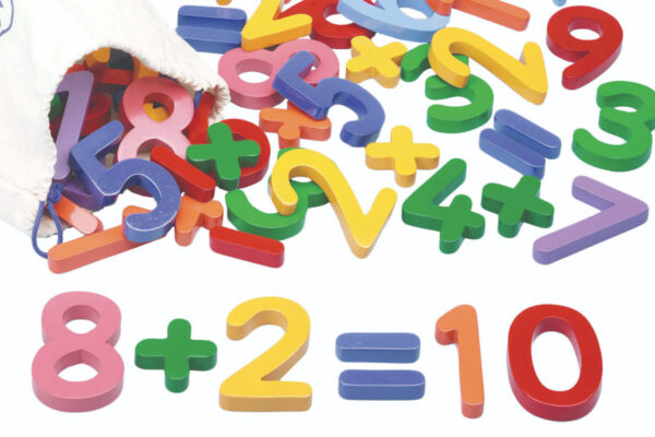 60 Wooden Numbers In A Bag - Cicada Education Maths, Sri 