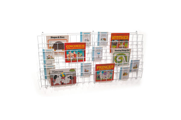 Horizontal Wall Book Rack (6 Shelves)